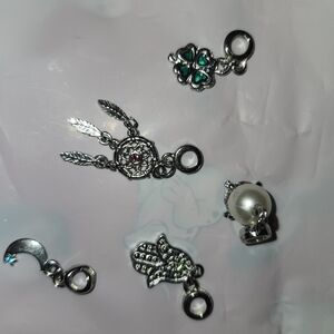 Silver Charm Set With Mystical Themed Accents
